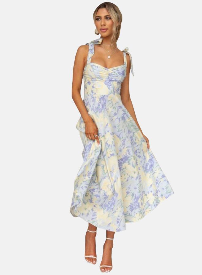 YUNIQEE Floral Tie-Strap Dress  - Image 1