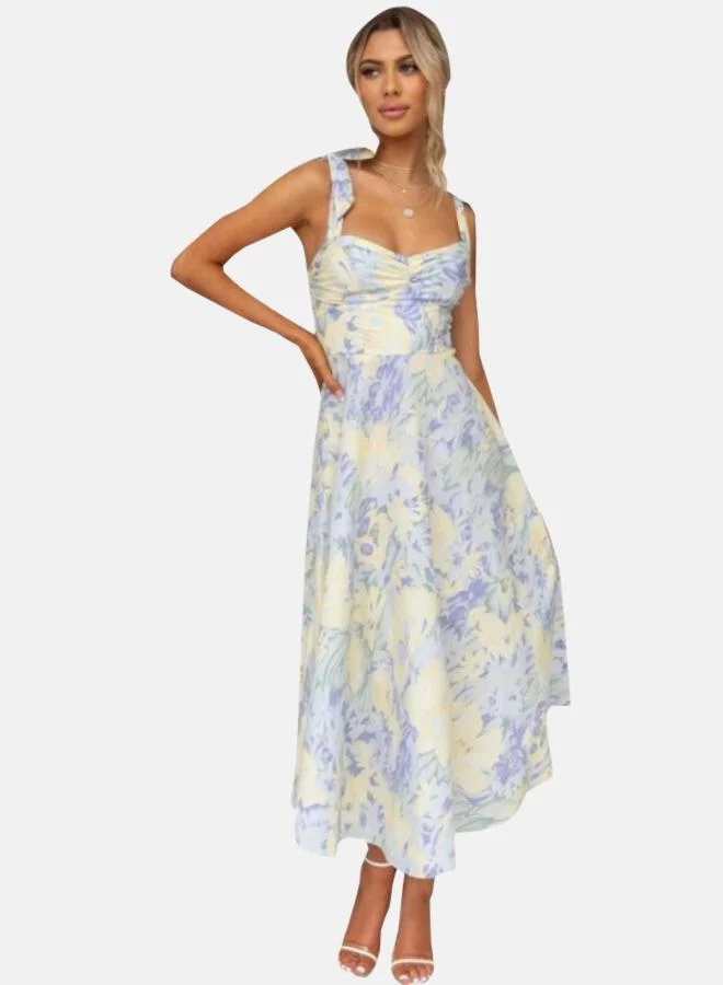YUNIQEE Floral Tie-Strap Dress
