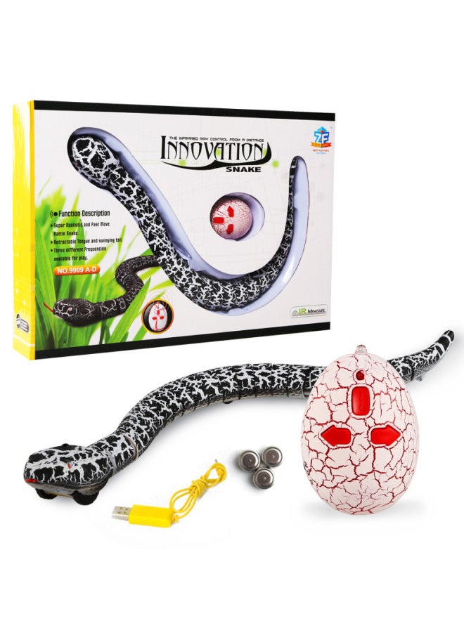 Remote Controlled Toy Reptiles 45 Styles Simulation Prank Animals Interactive Handheld Controller Plastic Material For All Ages-Color:9909A-D Infrared Remote Control Snake Black 279g Volume Weight 468g-Specifications:Support Tagging  - Image 1