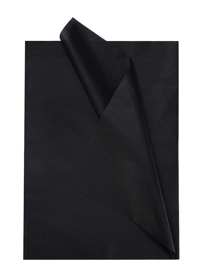 50-Pieces Premium Quality Gift Wrapping Tissue Paper Black - Image 1