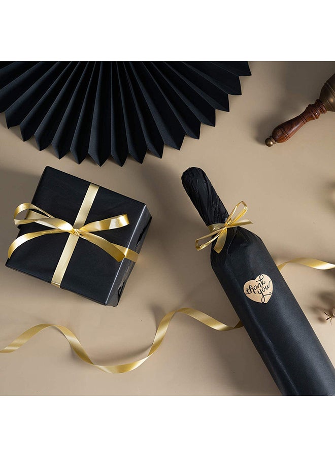 50-Pieces Premium Quality Gift Wrapping Tissue Paper Black - Image 4