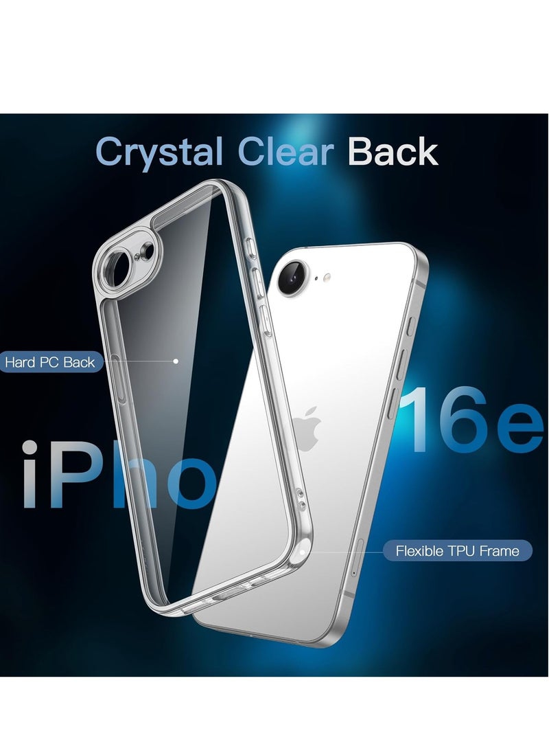 BORTONY iPhone 16e 6.1-Inch Clear Case Cover Non-Yellowing Shockproof Phone Bumper Case Anti-Scratch HD Clear Cover Back For iPhone 16e 6.1-Inch  - Image 3