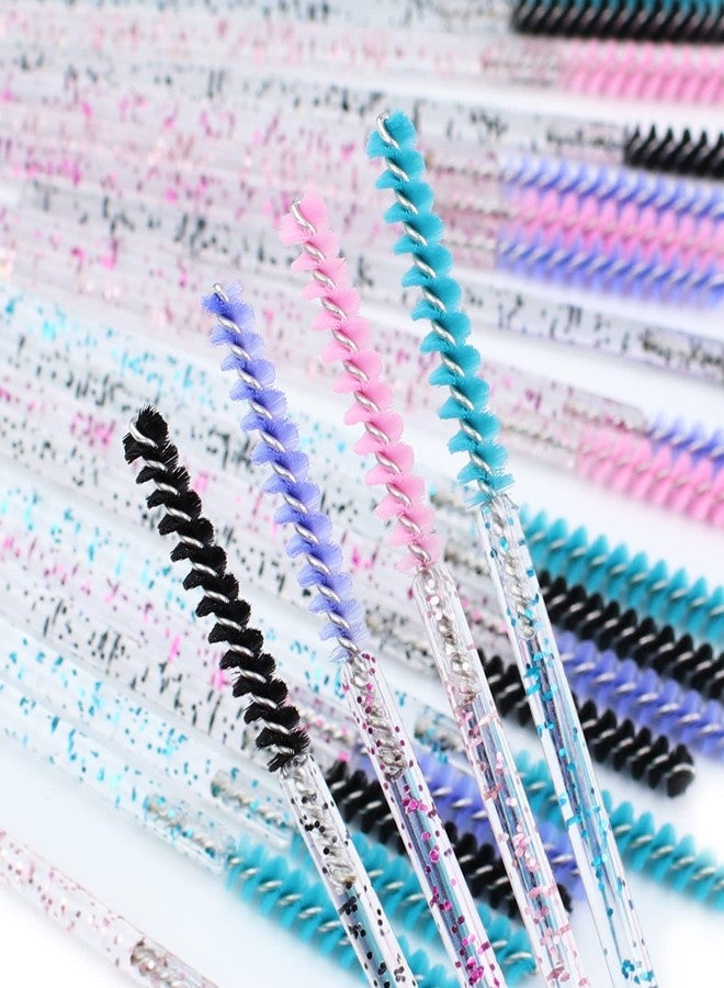 SenRocc 200pcs Disposable Skinny Mascara Wands Mini Crystal Eyelash Brushes Thin Mascara Wands Micro Brush Lash Extension Supplies Lashes Extension Tools(Skinny-4colors) - Image 4