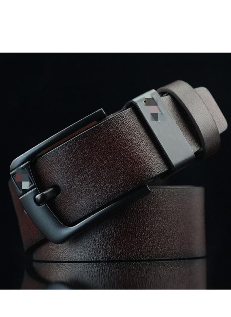 Generic Leather Dress Belts for Men, Men's Casual Jeans Belts, Classic Work Business Dress Belt Coffee  - Image 2