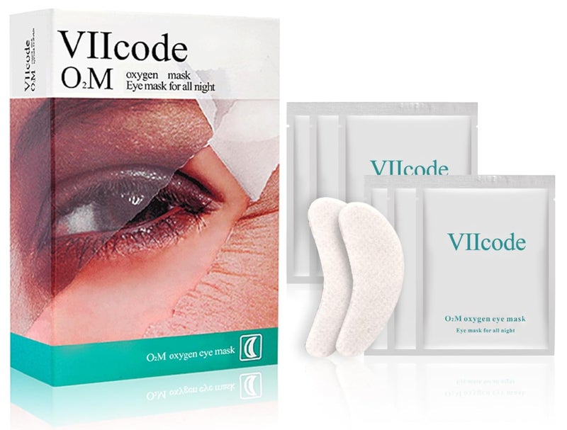 O2M Oxygen Eye Mask for All Night Repair Under Eye Gel Patches 8 Hours Oxygen TreatmentReduce Wrinkles Eye Bags Puffiness Dark Circles Skin Care Products6 Pairs