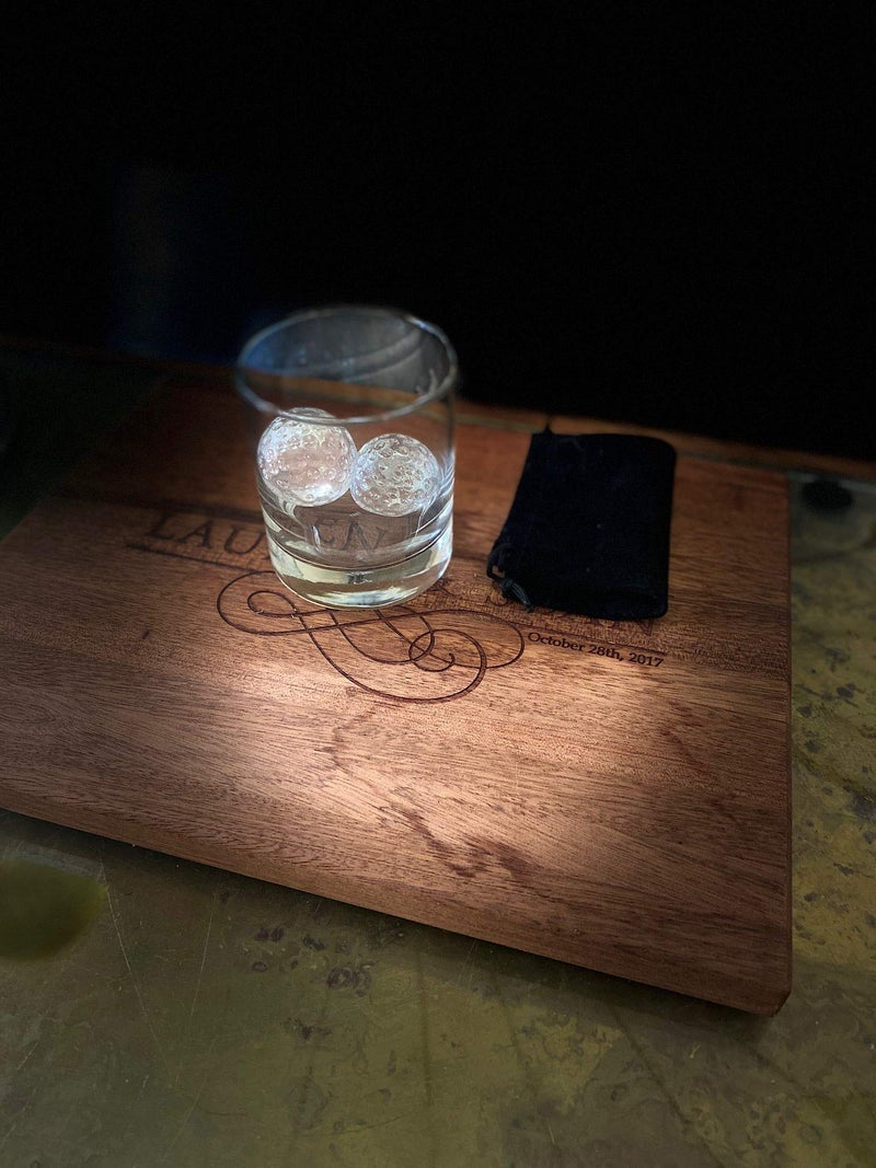 Gemsho Glass Golf Ball Whiskey Chillers and Pouch for Freezer - Set of 2 - Crystal Glass Whiskey Stones for Chilling Vodka, Whiskey, and Scotch - Each Stone Keeps Your Drinks Cool and Unique - for Men and Women - Image 3