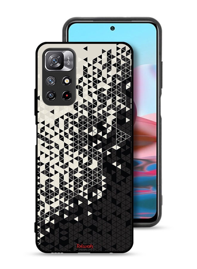 Tolwak Xiaomi Redmi Note 11S Protective Case Cover Pattern Digital Art Triangle - Image 1