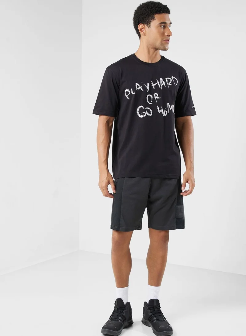 Seventy Five  Graphic Crew Neck Oversize T-Shirt for Men | Best Price UAE