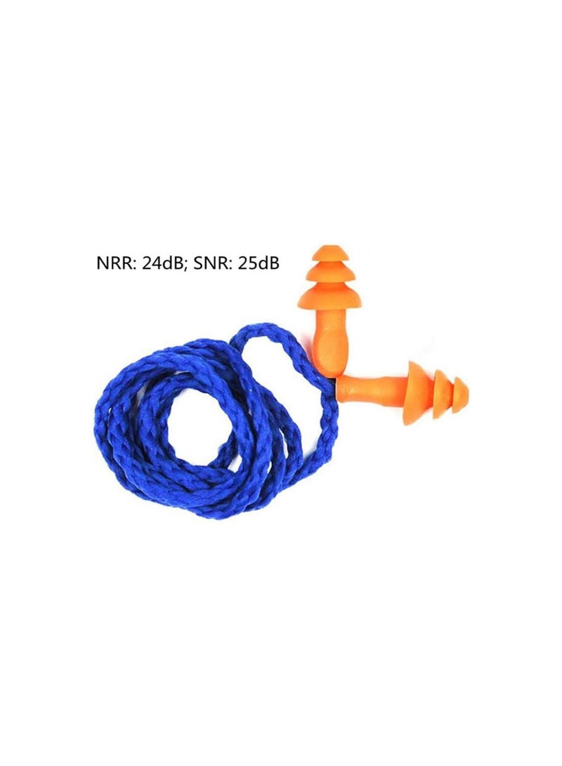 GGOOT Silicone Earplugs, 10 Pairs Waterproof Corded Ear Plugs Spiral Earplug Rubber String Noise Cancelling Ear Plugs for Sleep Noise Cancelling, Swimming and Hearing Protection - Image 3