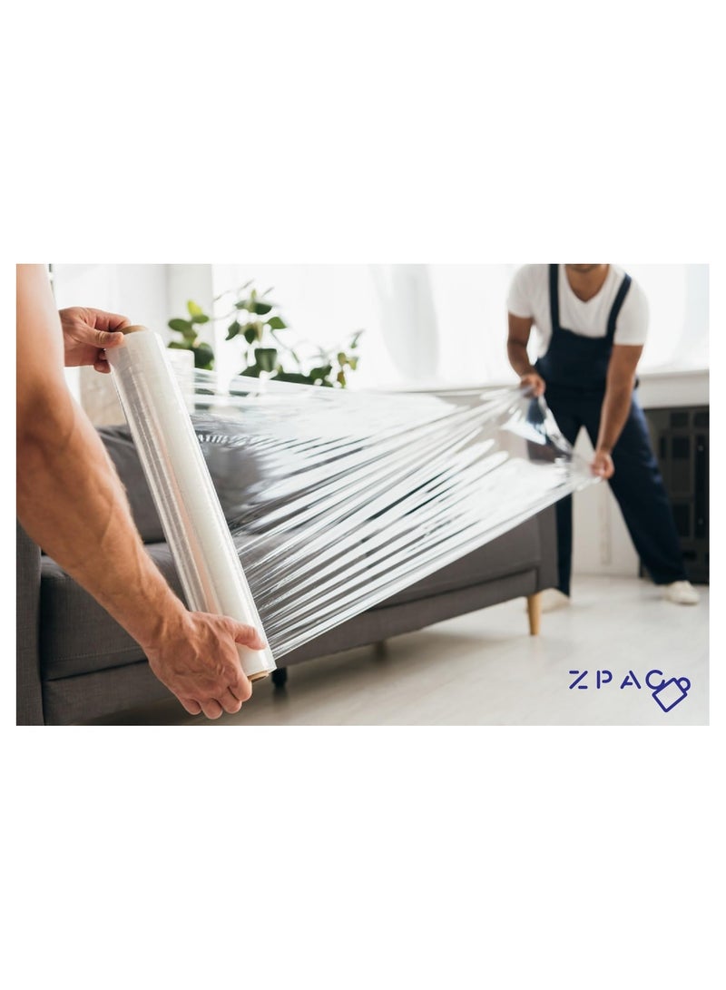 zpac Industrial Clear Stretch Film Roll, 30 cm — Durable & Flexible, 2 KG. - Image 3