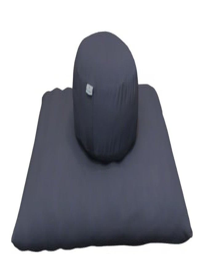 NutriBuck® ZAFU & Zabuton Meditation Yoga Mat Cushion Combo Filled with Buckwheat Hulls (Round Zafu and Zabuton (Grey)) - Image 2