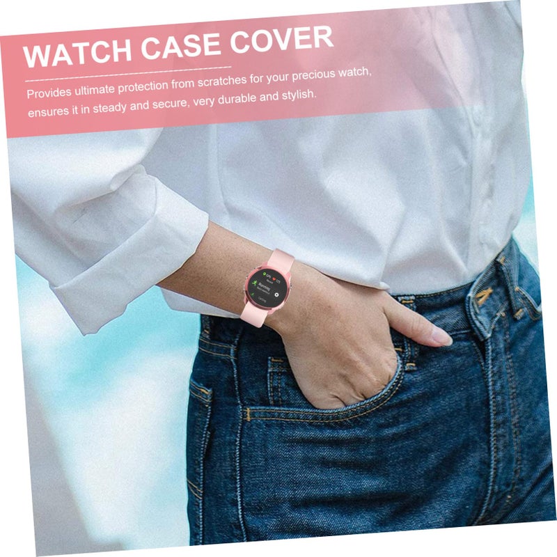Elegant Pink Electroplated TPU Protective Case Cover for Smartwatch Durable Scratch Resistant - Image 4
