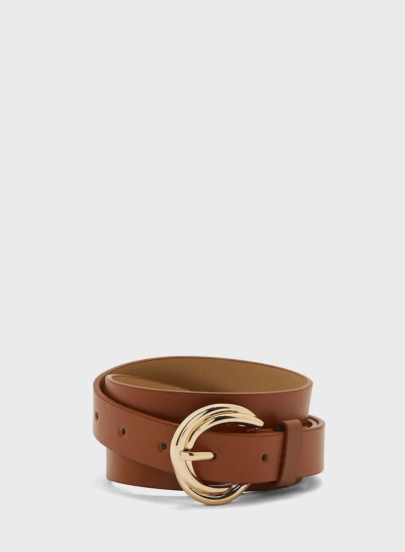 ELLA Twisted Round Buckle Belt