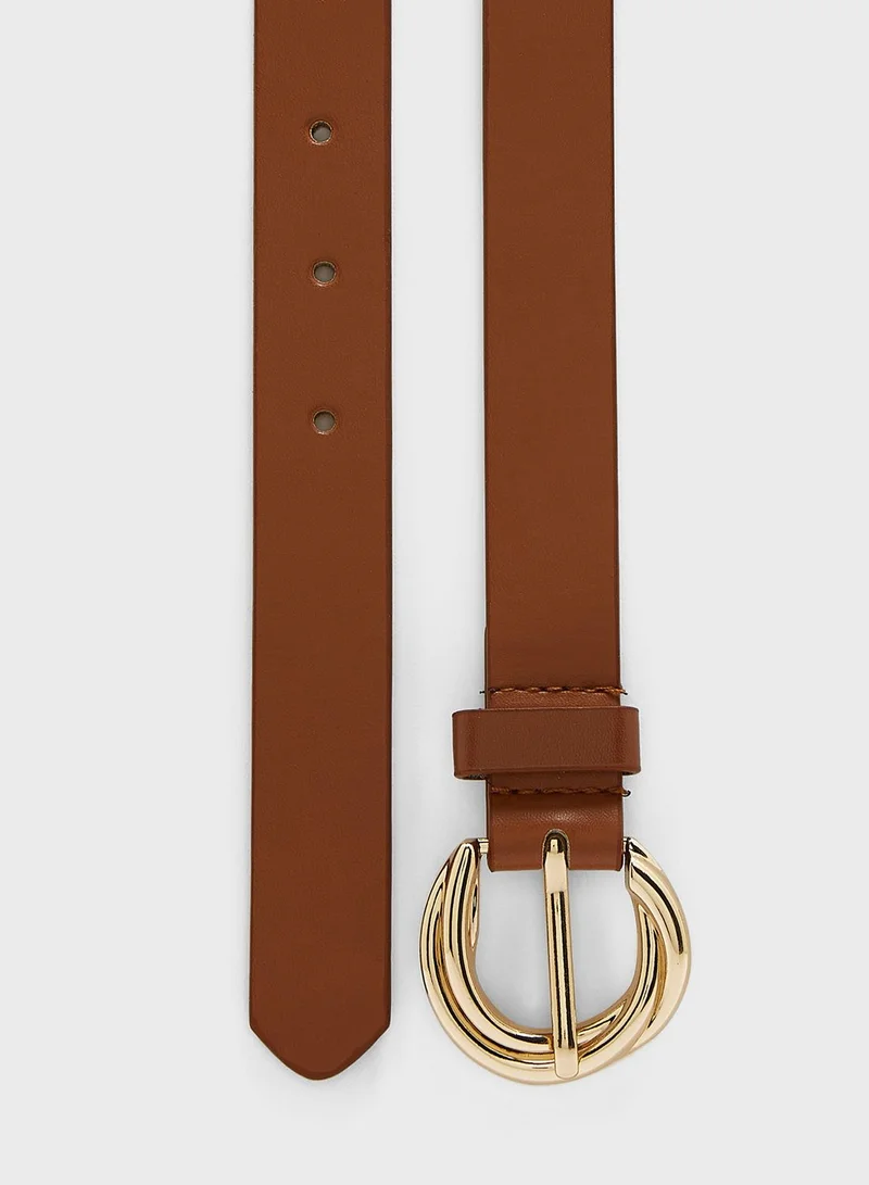 ELLA Twisted Round Buckle Belt