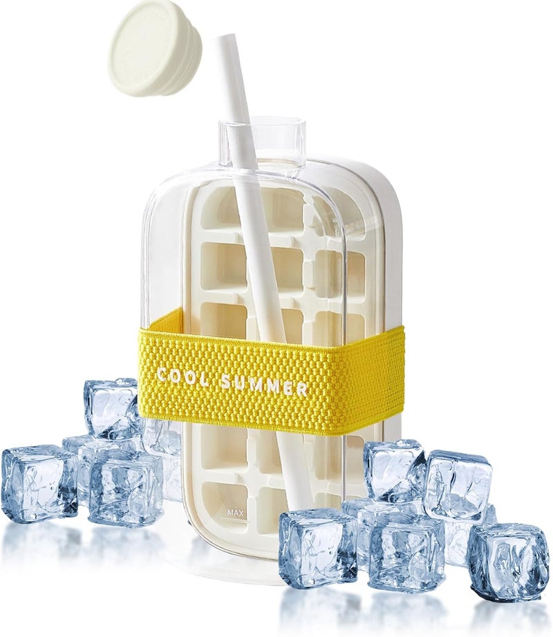 Ice Grid - Press Ice Maker Tray with Water Bottle for Whiskey and Cocktails - Image 1