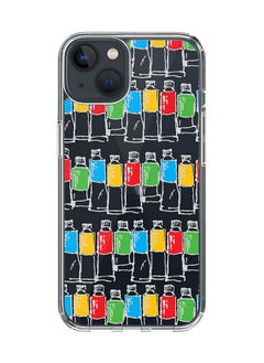 Classic Clear Case for Apple iPhone 14 Hybrid Soft Case Flexible Edges Anti Drop TPU PC Gel Thin Transparent Cover [ Designed for Apple iPhone 14 ] - Oilpaint Tubes