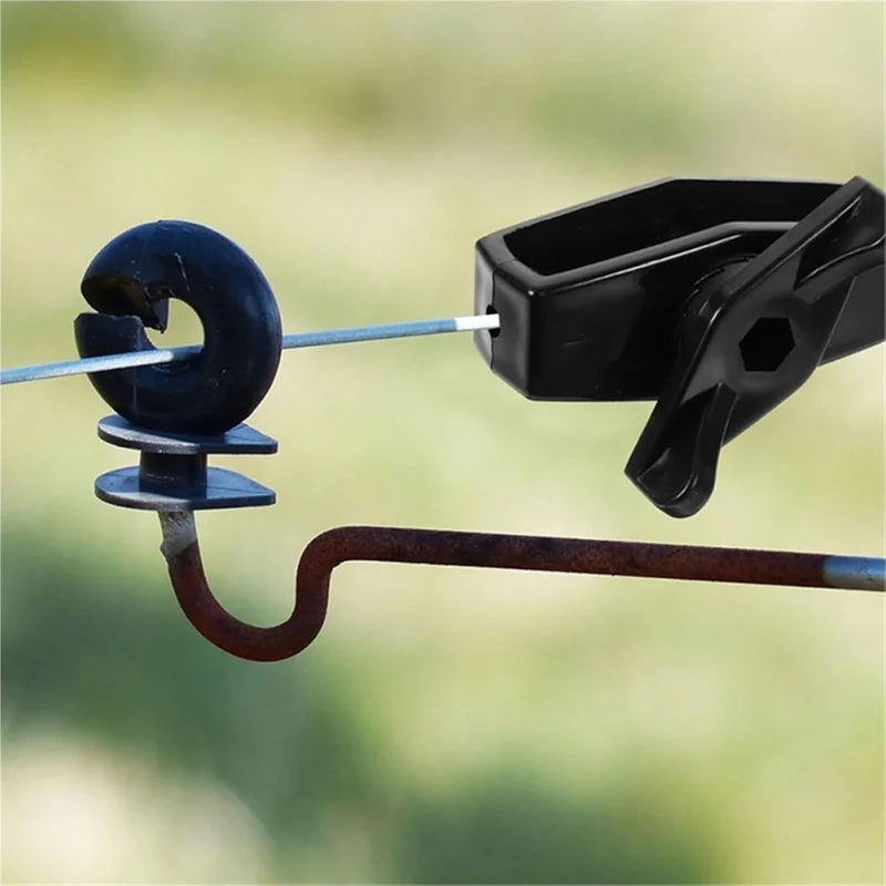 Black Wire Tensioner 40PCS Heavy Duty Plastic Steel Mounted Fence Rope For Garden - Image 2