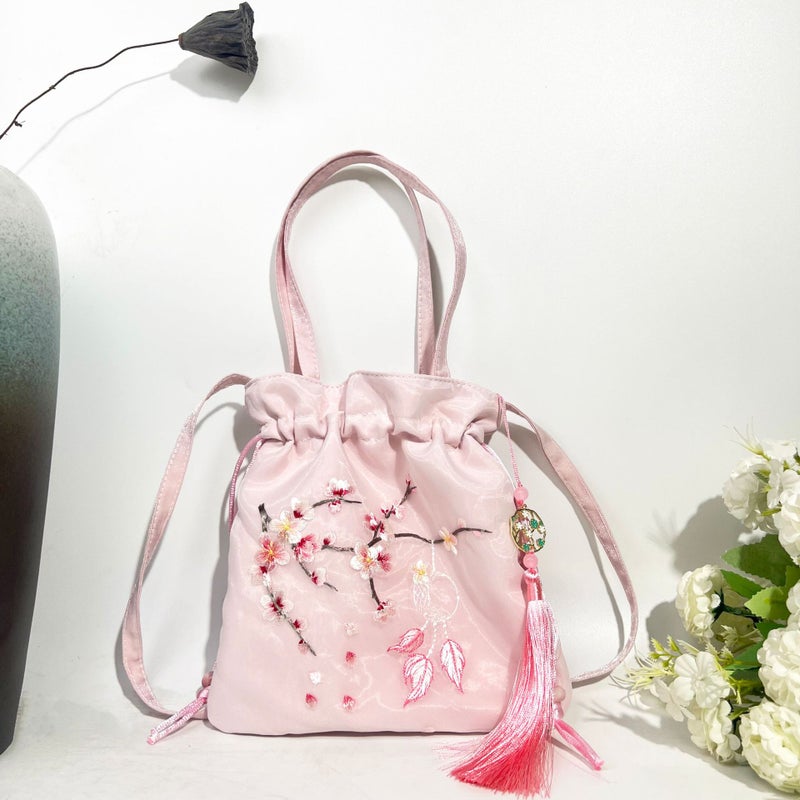 Chinese-Style Suzhou Embroidery Bag, Traditional Chinese Style Handbag, Hanfu Matching Handbag, Tiktok Ancient Style Crossbody Bag, Casual Versatile Artistic Small Bag - Image 1