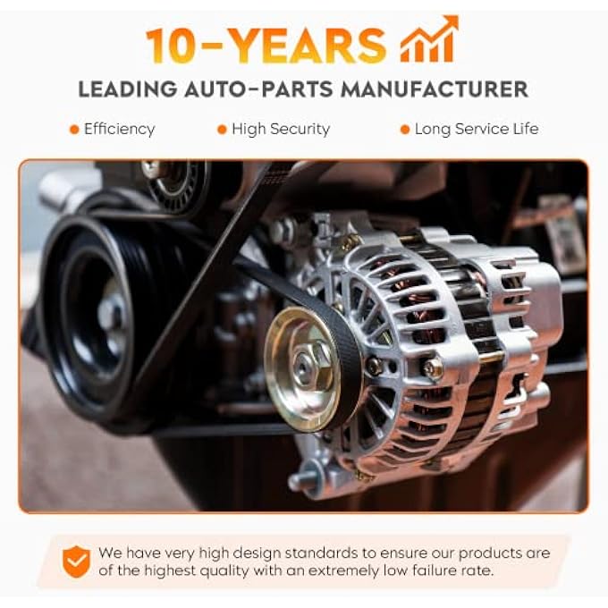 AEagle New Alternator for Ford Expedition V8 5.4L 4.6L 2003 2004, Lincoln Navigator 5.4 03-04, 3L74-10300-AA, 3L74-10300-BA, 3L74-10300-BB, 3L74-10346-AA, AFD0128, 400-14111 - Image 5