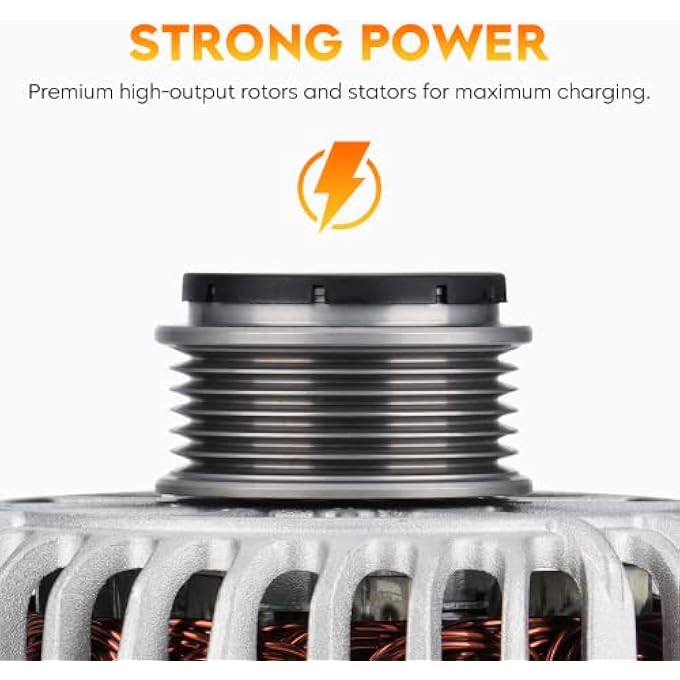 AEagle New Alternator for Ford Expedition V8 5.4L 4.6L 2003 2004, Lincoln Navigator 5.4 03-04, 3L74-10300-AA, 3L74-10300-BA, 3L74-10300-BB, 3L74-10346-AA, AFD0128, 400-14111 - Image 2