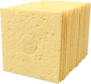 MEETOOT 20pcs Soldering Iron Cleaning Sponge 6x6cm Square Sponge High Temperature Sponge Welding Platform Sponge - Image 1