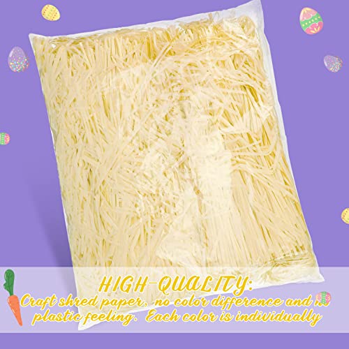 Zonon Raffia Grass Filler Paper Shreds for Gift Packaging Christmas Gift Wrap Crinkle Filler Paper Holiday Xmas Winter Birthday Baskets Favor(9oz,Light Yellow) - Image 5