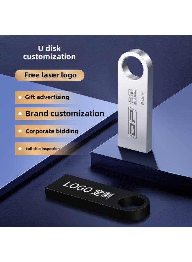 U Disk Custom Metal Mini Car U Disk Mobile Phone 64gb Waterproof Bidding USB Large Capacity Gift Usb-Colour:Black-Capacity:USB3.0 256GB 30MB/S  - Image 2