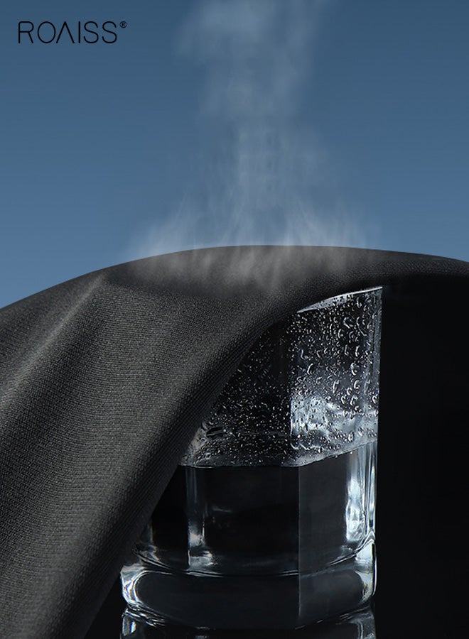 roaiss Mens Workout Sets 5 Piece Gym Training Suit Quick Dry Compression Shirt Athletic Running Clothes Fitness Apparel for Men Sports Outfit - Image 5