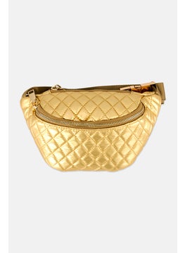 Women Quilted Belt Bag 12 H X 33 L X 2 W cm, Gold - pzsku/Z34CF4A410604966E4321Z/45/_/1737642466/861a2cc4-b9a3-4d5a-ab1e-94727595d167