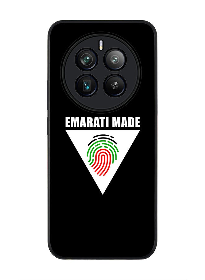 Stylizedd Rugged Black edge case for Realme 12 Pro / Realme 12 Pro Plus 5G, Slim fit Soft Case Flexible TPU Gel Thin Cover -  Emarati Made Triangle - Image 1