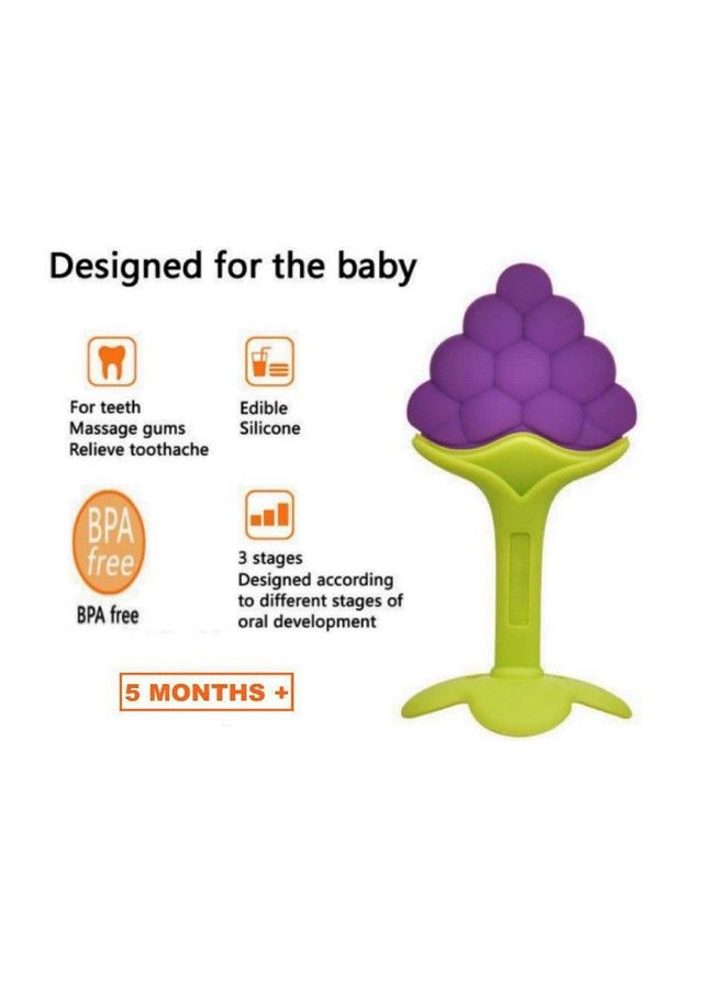 Alya The Cheeky Kidzz Baby Silicone Giraffe Teether ; 1 Banana ; 2 Fruit Shape Teether (Design 200) - Image 3