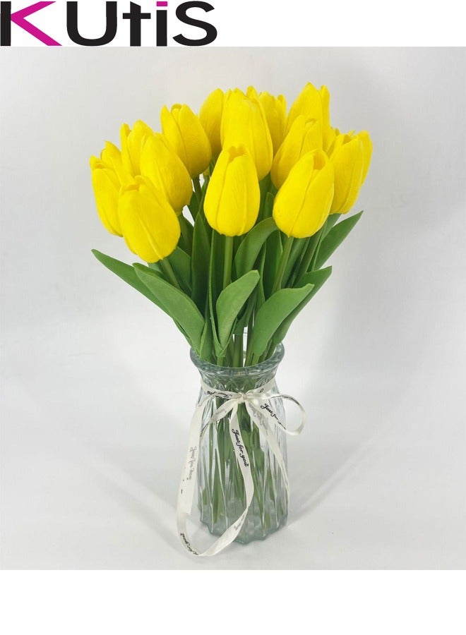 Kutis Tulip Artificial Flower Yellow/Green - Image 2