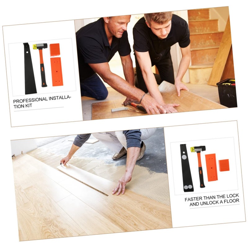 Flooring Installation Tool Kit with Spacers Tapping Block Handle Mallet for Vinyl Plank - Image 4