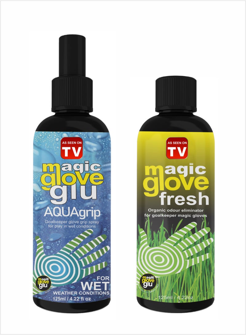 AS SEEN ON TV Magic gloveglu Ultimate Glove Care Kit, Glove Glue Grip Spary , and Freshner Combo 2x125ml 