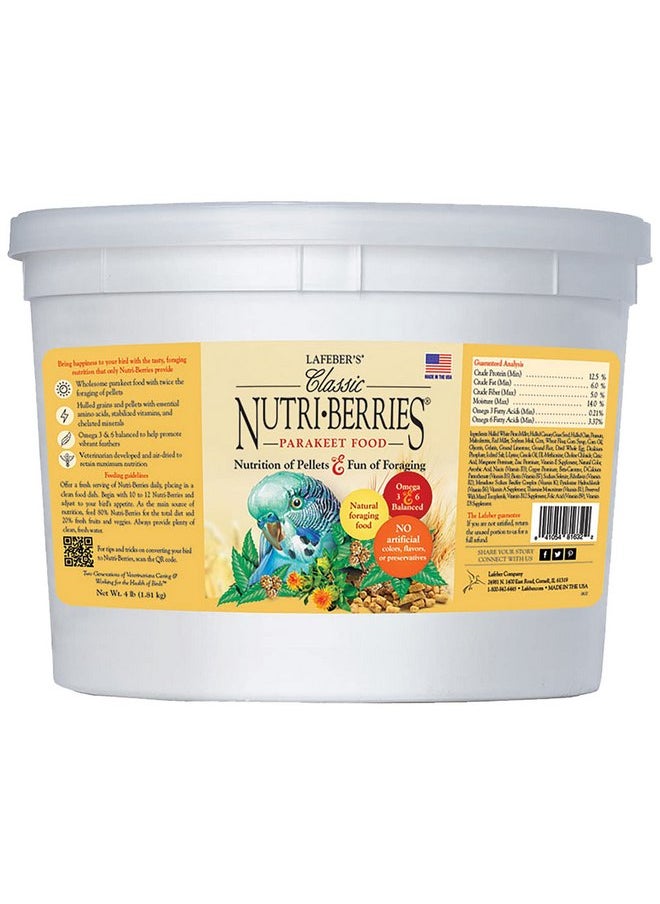 لافيبيرز طعام الطيور الأليفة الكلاسيكي Nutri-Berries من LAFEBER'S، مصنوع من مكونات غير معدلة وراثيًا ومناسبة للبشر، للببغاوات، 4 رطل  - Image 1