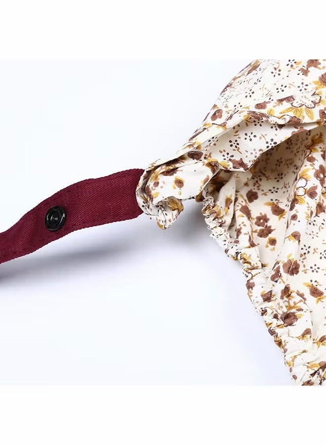 Arabest Front & Back Baby Carrier Infant Comfort Backpack Sling Wrap Harness Maroon/Beige  - Image 2