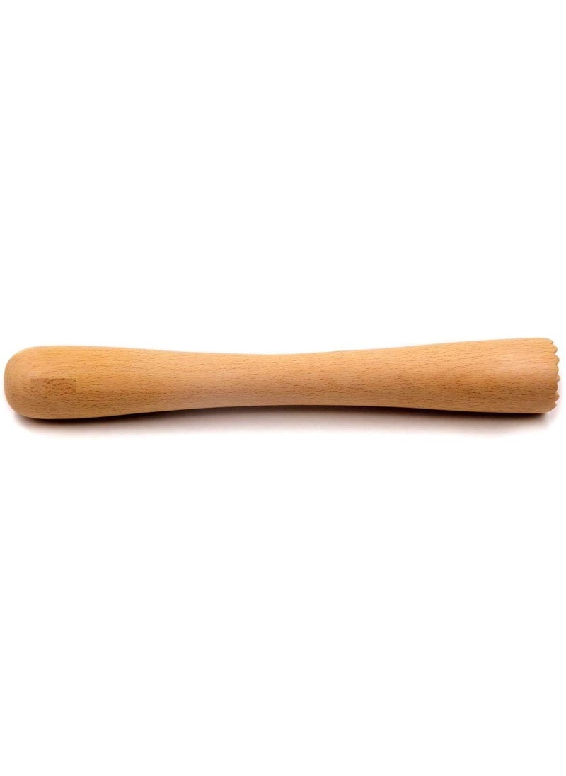 NJ NJ Sheesham Wooden Muddler Bar Tool, 12 - Inch Hardwood Mojito Muddler Curve Model, Commercial Grade Cocktail Drink Muddlers, Bar Accessories Stylish Design: 1 Pc.  - Image 2