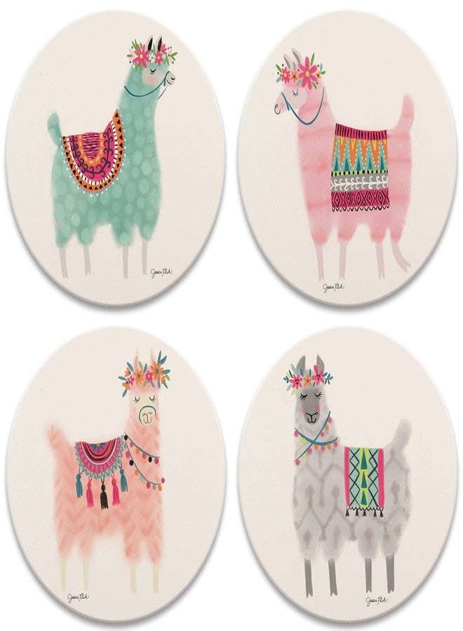 CoasterStone Lovely Llamas Set of 4 Coasters - Image 1