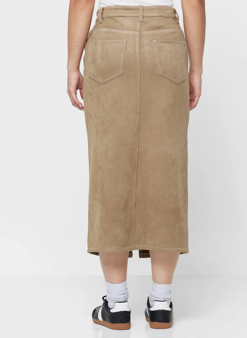 ONLY  Onlstina Life Faux Suede Skirt for Women | Best Price UAE