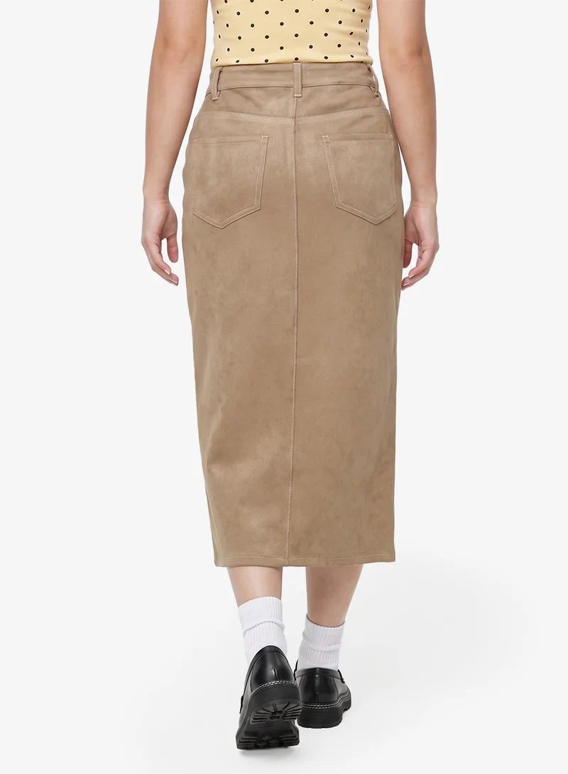 ONLY Onlstina Life Faux Suede Skirt