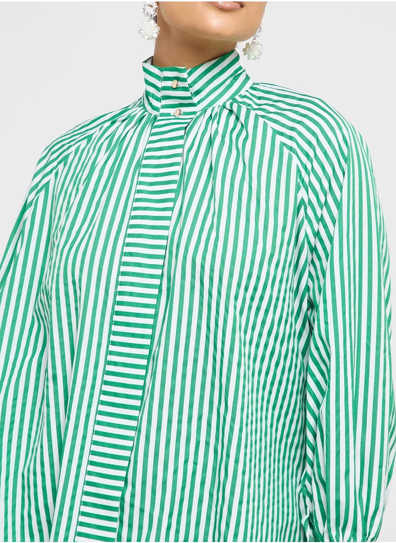 Desert Cove Stripe Button Down Shirt Dress