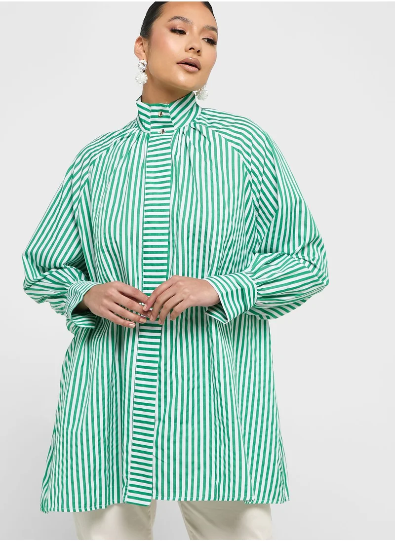 Desert Cove Stripe Button Down Shirt Dress