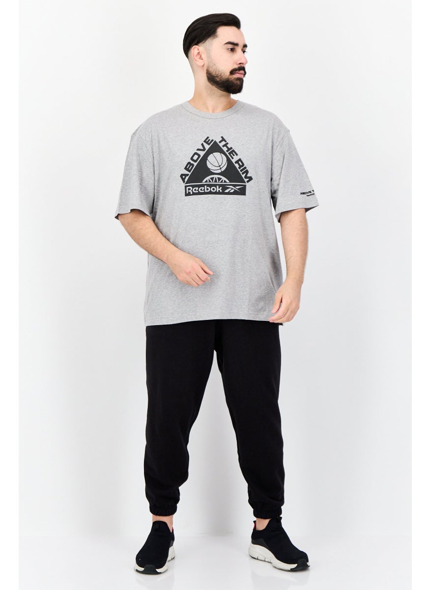 Reebok Men Sportswear Fit Short Sleeves Outdoor T-Shirt, Grey  - Image 2