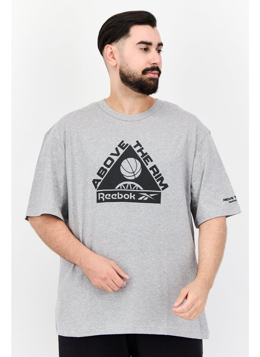 Reebok Men Sportswear Fit Short Sleeves Outdoor T-Shirt, Grey  - Image 1