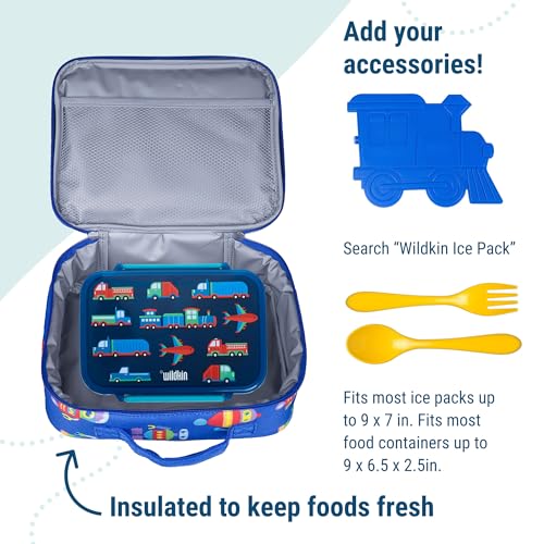 Wildkin Kids Insulated Lunch Box – Durable and Reusable for School & Travel - Robots - Image 5