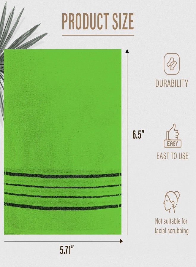 Sheanefit Exfoliating Bath Washcloth - Premium Korean Body Scrubber Crafted from Durable 100% Rayon Viscose for Spa-Like Skin Treatment at Home (6, Green) - Image 5