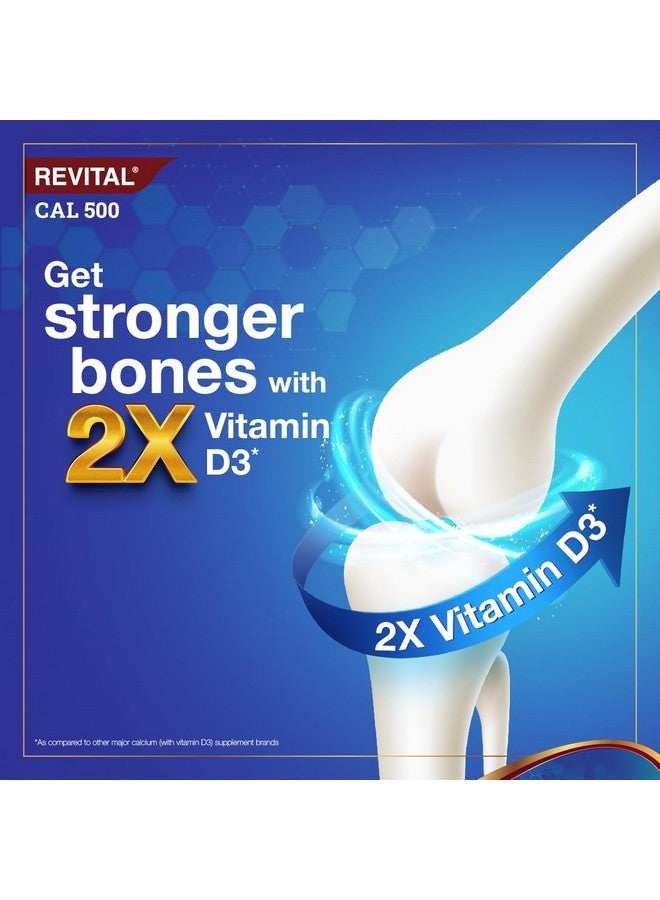 Revital CAL 500 with Vitamin D3 500 IU, 15 Tablets (Pack of 1) - Image 3