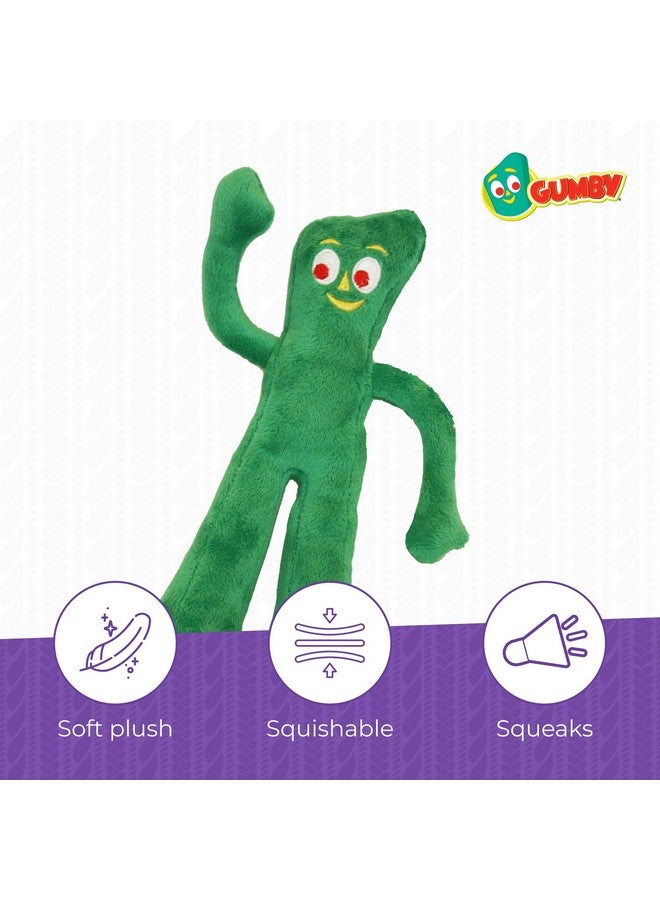 Multipet Multipet Gumby Dog Plush Toy - Squeaky Toy for All Dogs - Extra Soft Plush w/ Flexible Legs & Arms - Stuffed Animal for Cuddling & Playing - Cute Dog Pet Toy (9", Green)  - Image 3
