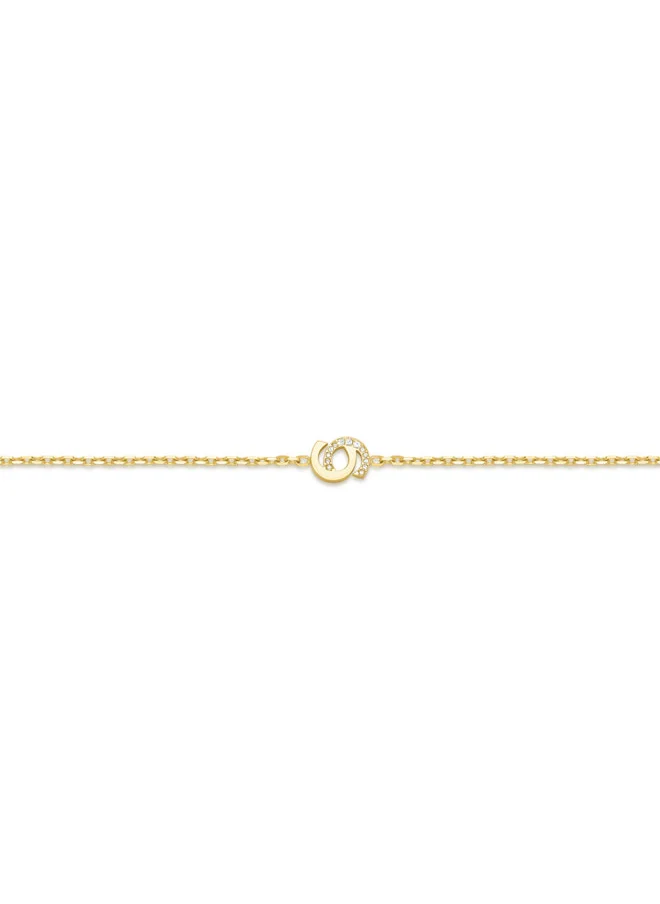 شيروتي 1881 Elisa Gold Plated Interlocked 'C' Charm Bracelet for Women