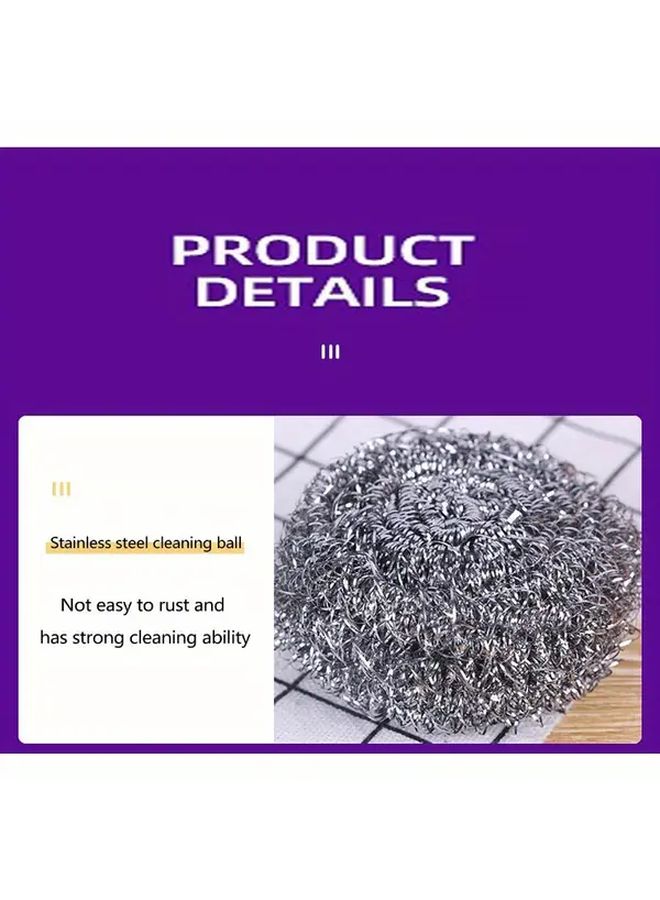 Heavy Duty Steel Wool Pads 6pcs 10g For Scrubbing Pots Pans Ovens Grills - Image 3